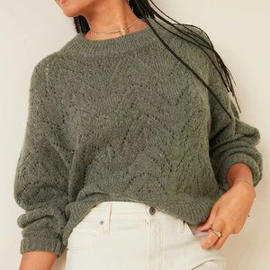 Old Navy Pointelle Crew Neck Sweater